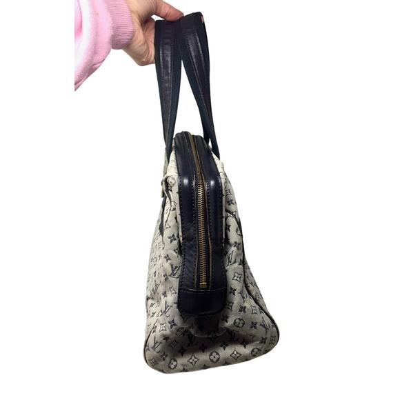 Louis Vuitton Navy Monogram Mini Lin Josephine GM Satchel - Picture 6 of 16